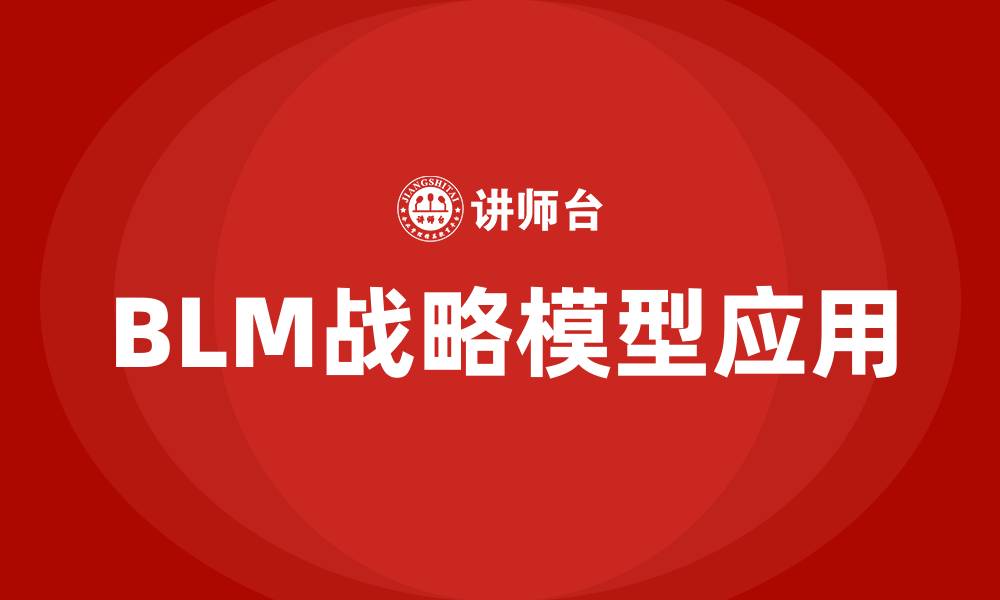BLM战略模型应用
