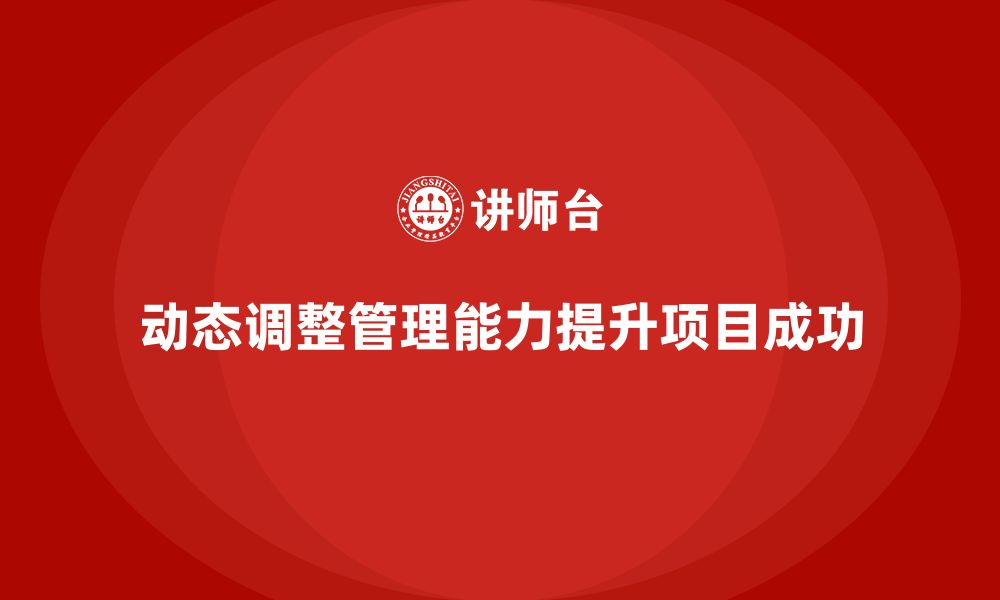 动态调整管理能力提升项目成功