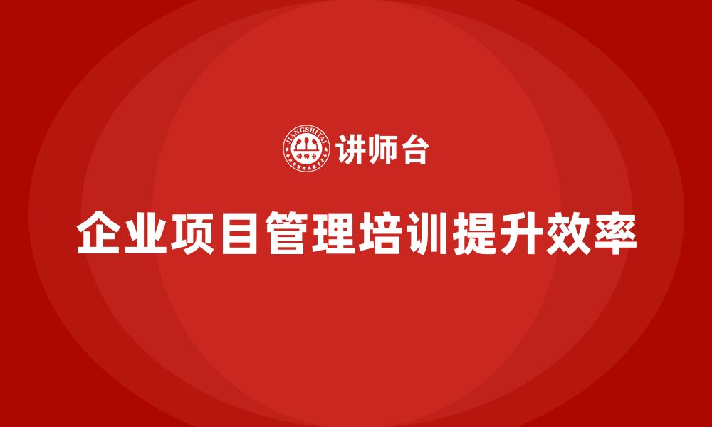 企业项目管理培训提升效率