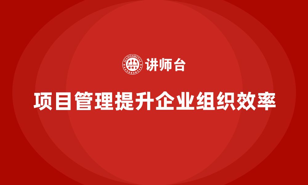 文章企业如何通过项目管理提升组织效率？的缩略图