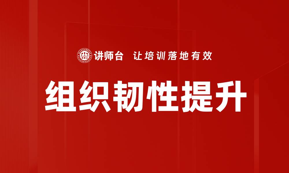 文章提升组织韧性的方法与实践探索的缩略图