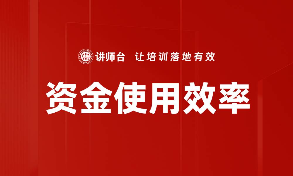 文章提升资金使用效率的有效策略与实践分享的缩略图