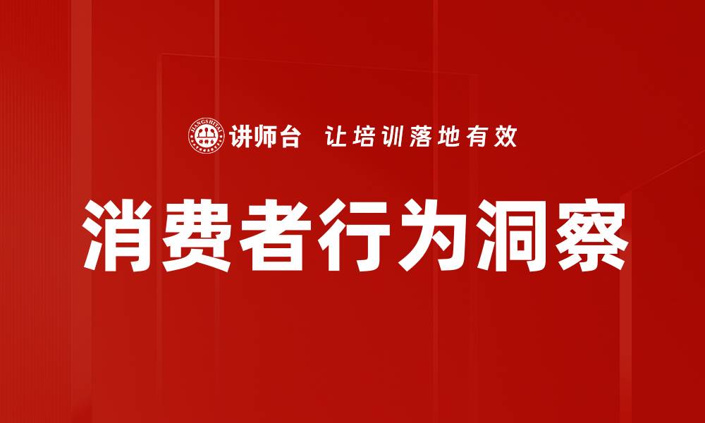 文章深入解析消费者行为洞察提升营销策略的有效性的缩略图