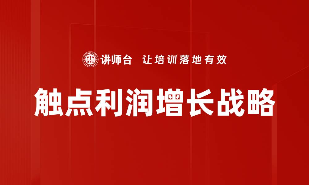 文章触点利润增长策略：提升企业盈利的新机遇的缩略图