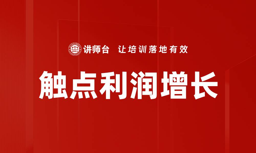 文章触点利润增长策略：提升企业盈利的新方法的缩略图