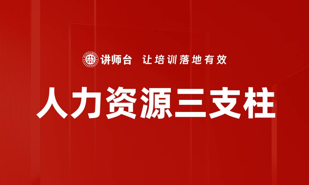 文章人力资源三支柱：提升企业管理效率的关键策略的缩略图