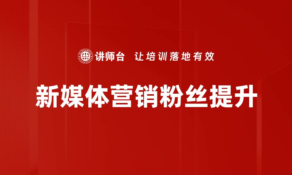 文章提升粉丝的有效策略，助你快速增长社交影响力的缩略图