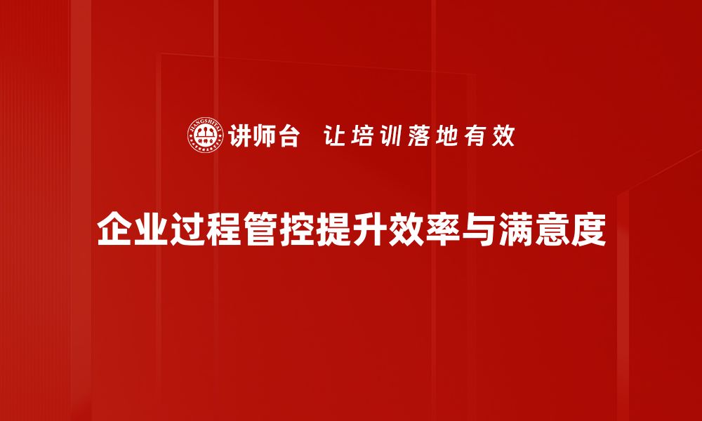 企业过程管控提升效率与满意度