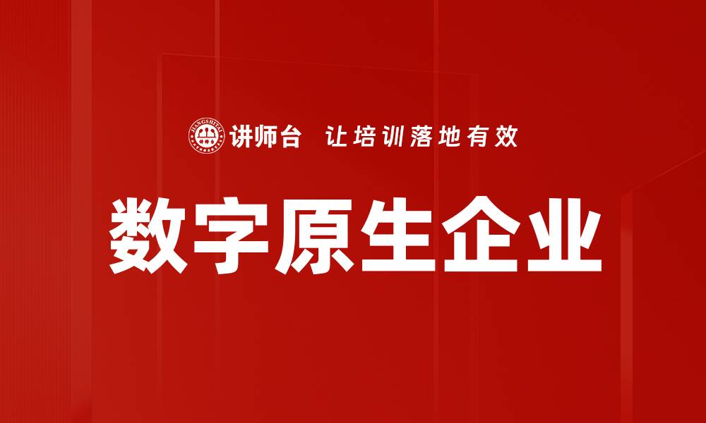 文章数字原生企业如何引领未来商业变革的缩略图