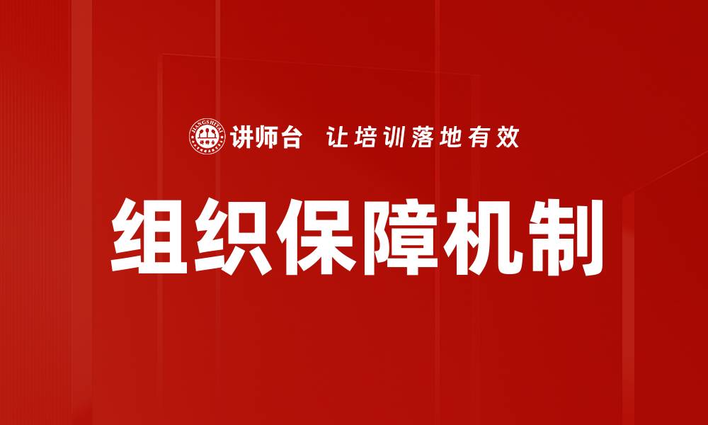文章提升效率的组织保障机制探讨与实践分析的缩略图