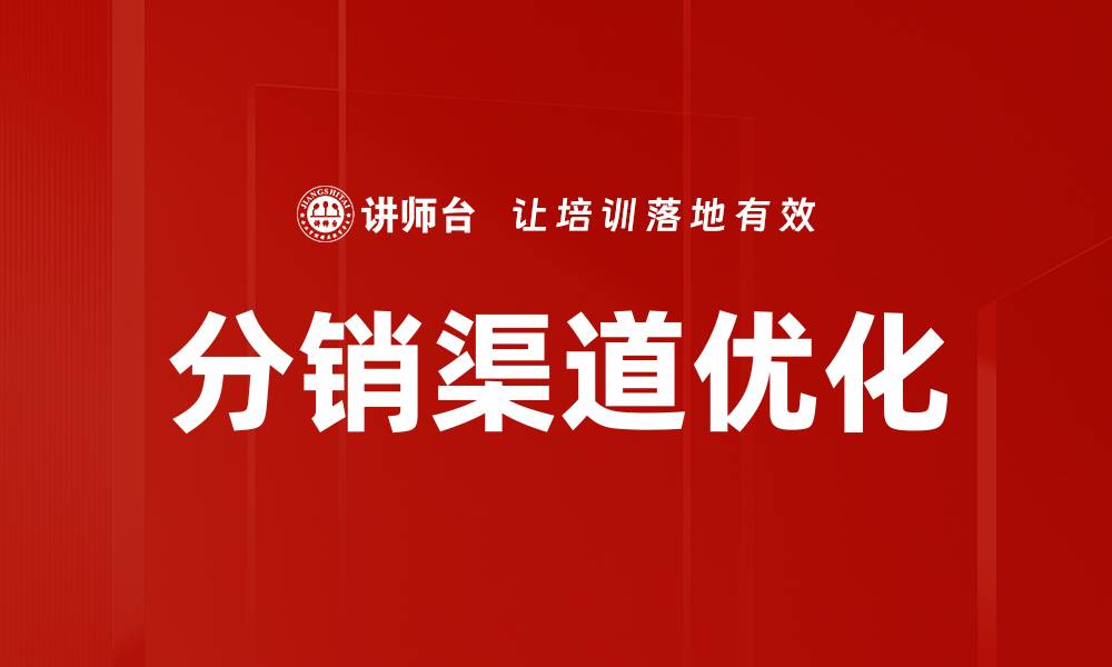 分销渠道优化