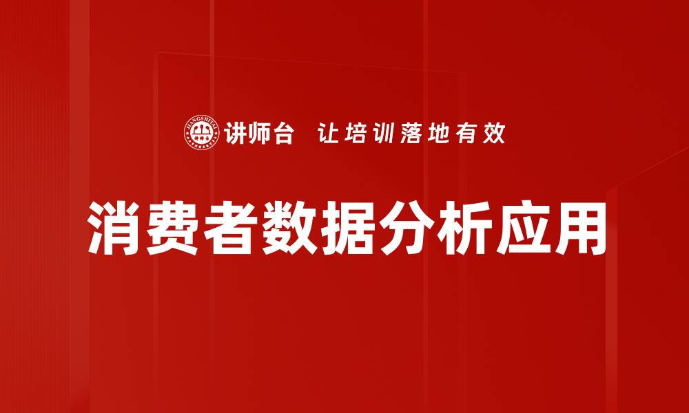 消费者数据分析应用