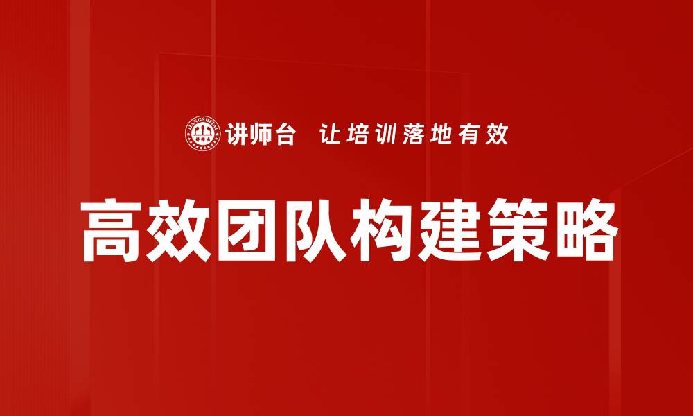 高效团队构建策略