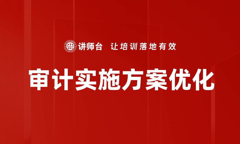 审计实施方案优化