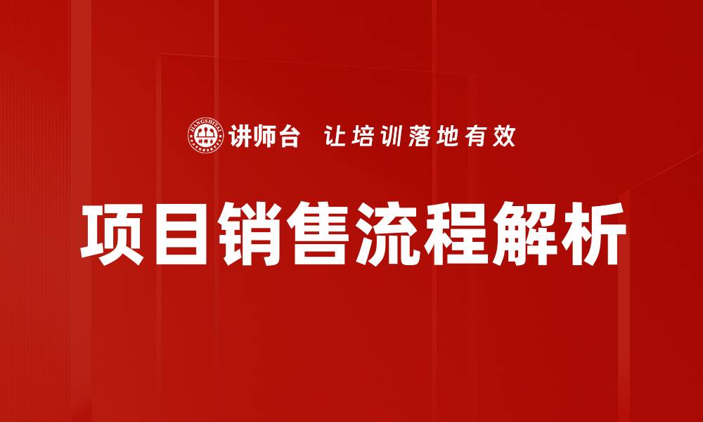 项目销售流程解析