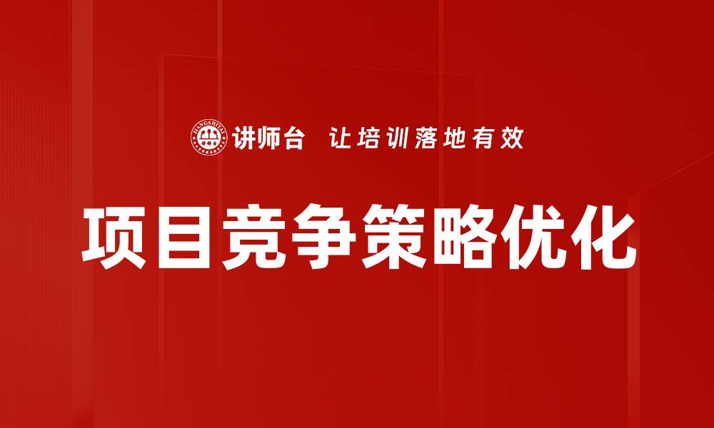 项目竞争策略优化