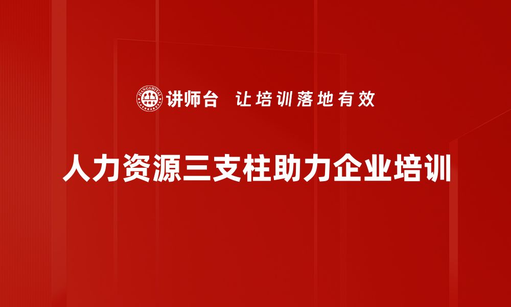 文章人力资源三支柱助力企业高效管理与发展的缩略图