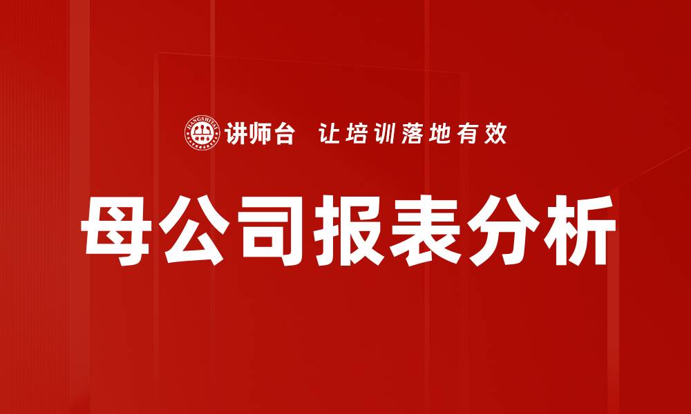 母公司报表分析