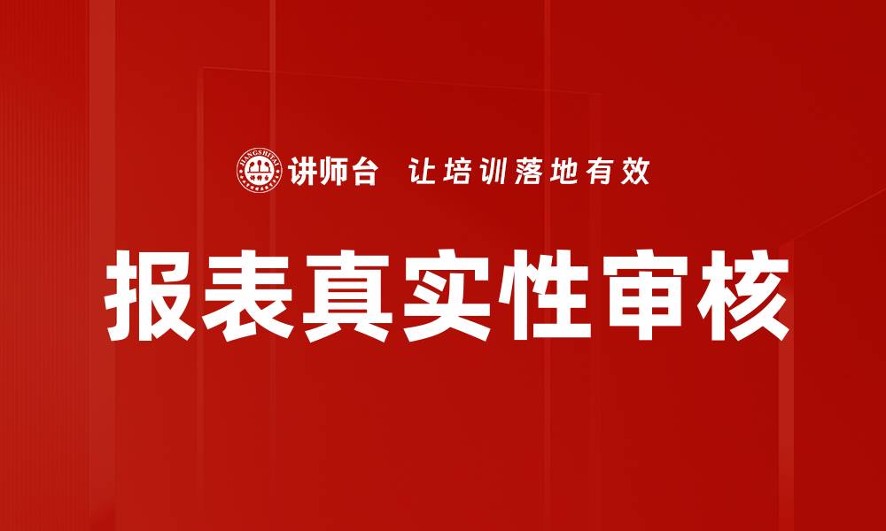 报表真实性审核