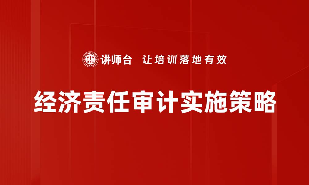 经济责任审计实施策略