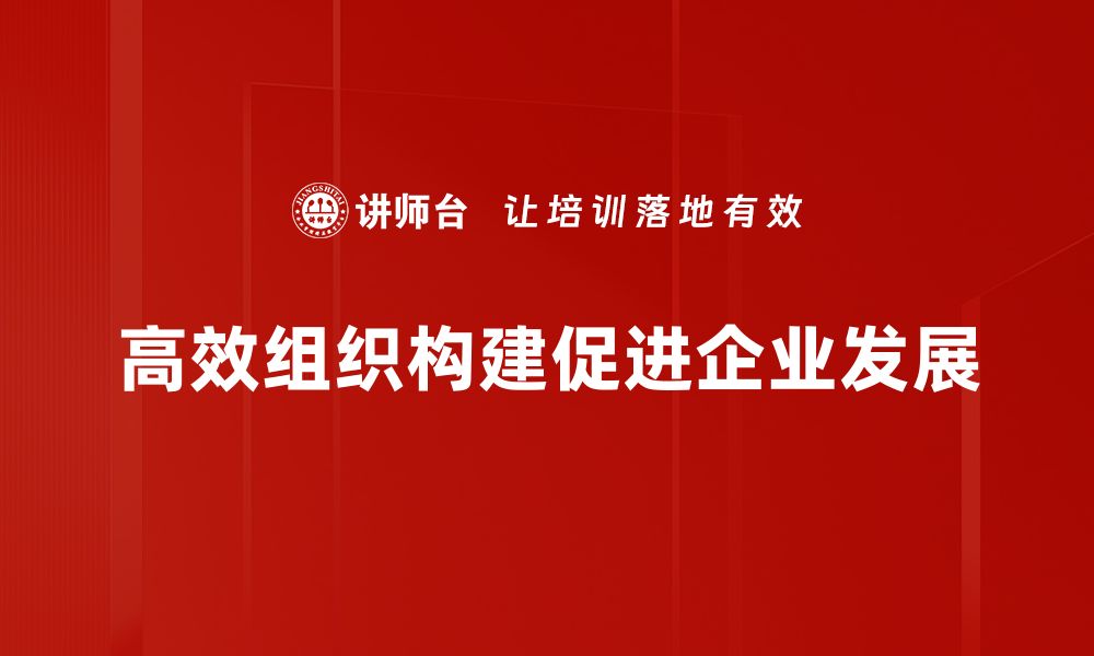 高效组织构建促进企业发展