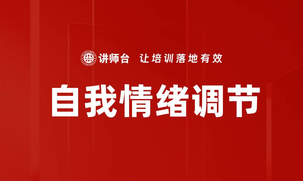 自我情绪调节