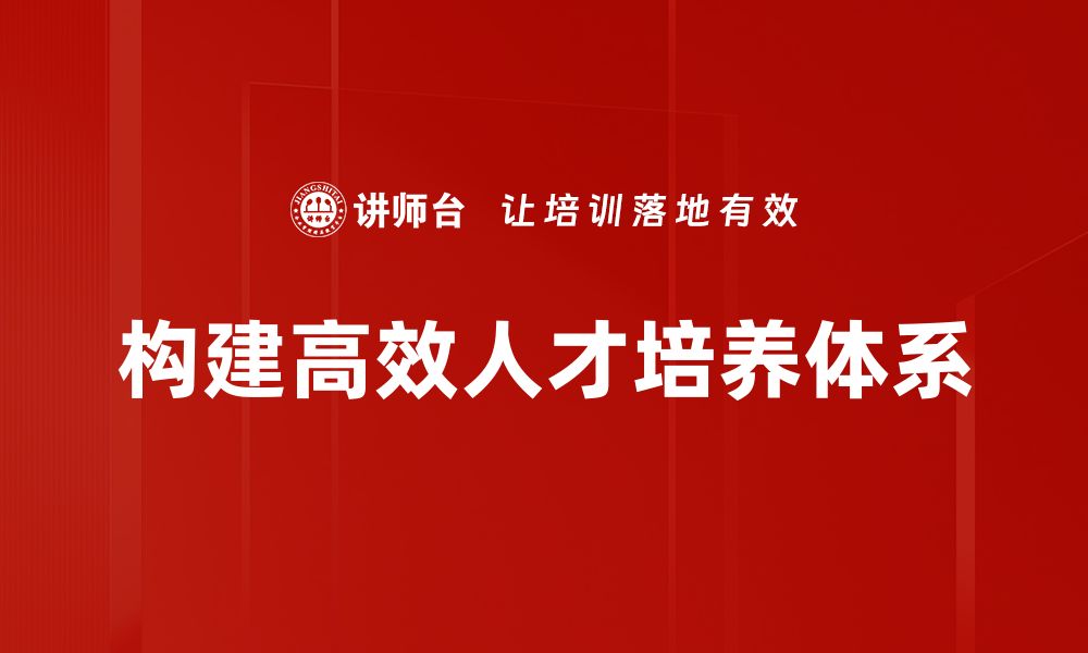 构建高效人才培养体系