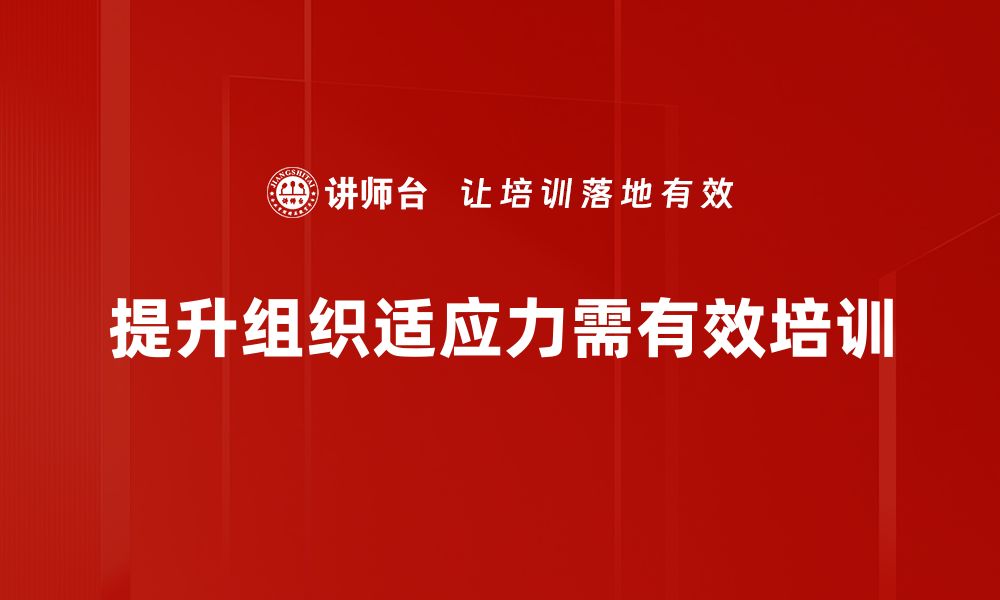 文章提升组织适应力的五大关键策略，你掌握了吗的缩略图