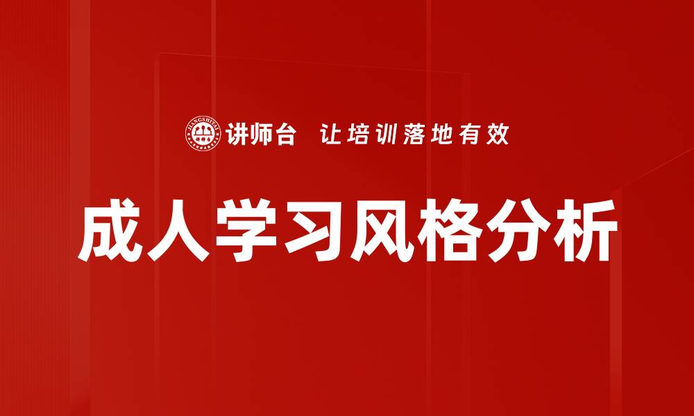 成人学习风格分析