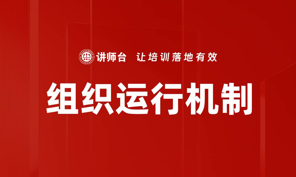 文章优化组织运行机制提升企业效能的关键策略的缩略图