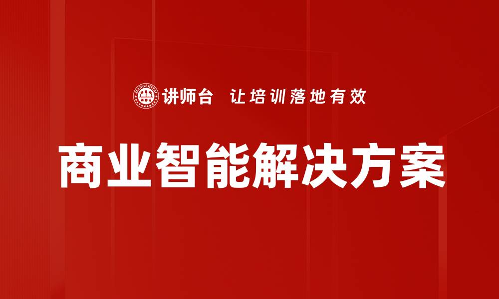 商业智能解决方案