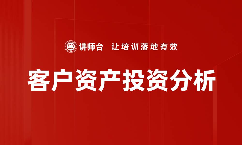 客户资产投资分析