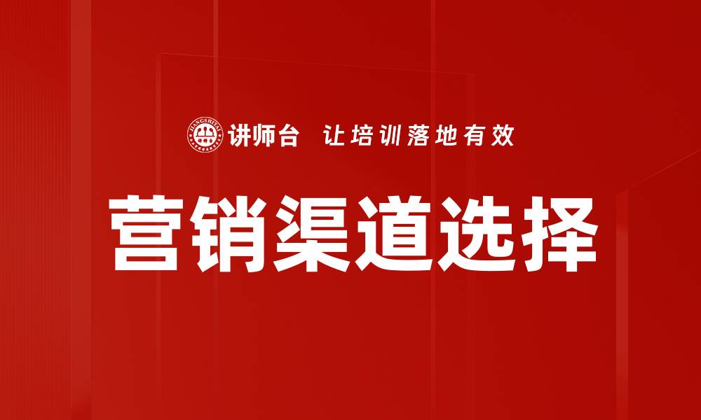 文章有效的营销渠道选择助力企业增长与成功的缩略图