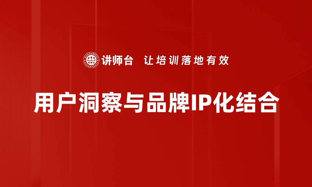 用户洞察与品牌IP化结合