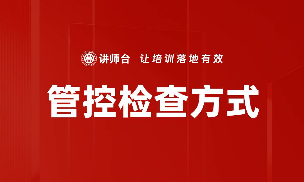 管控检查方式