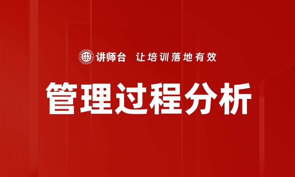 文章深入解析管理过程分析的关键要素与实践技巧的缩略图