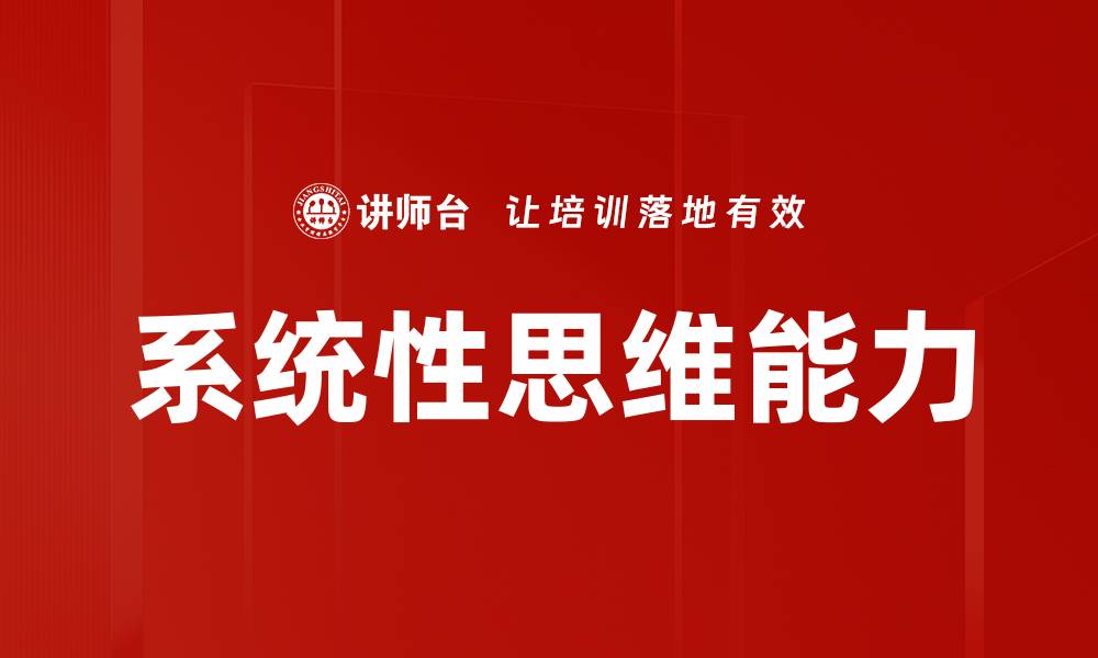 系统性思维能力