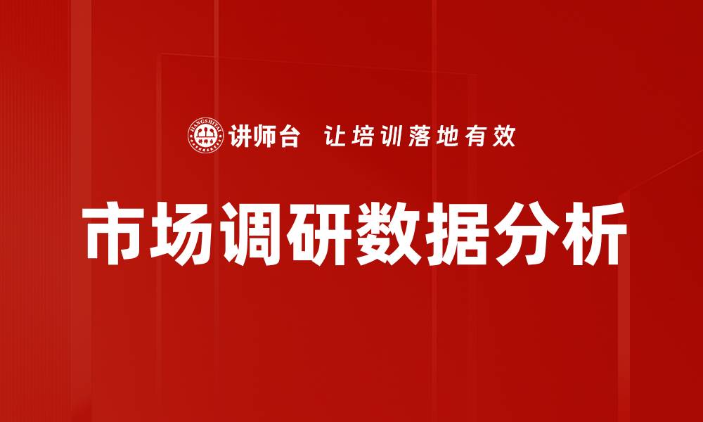 市场调研数据分析