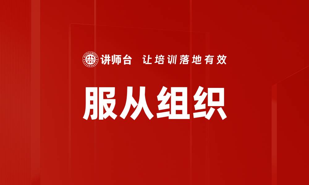 文章提升团队效率的关键在于服从组织原则的缩略图