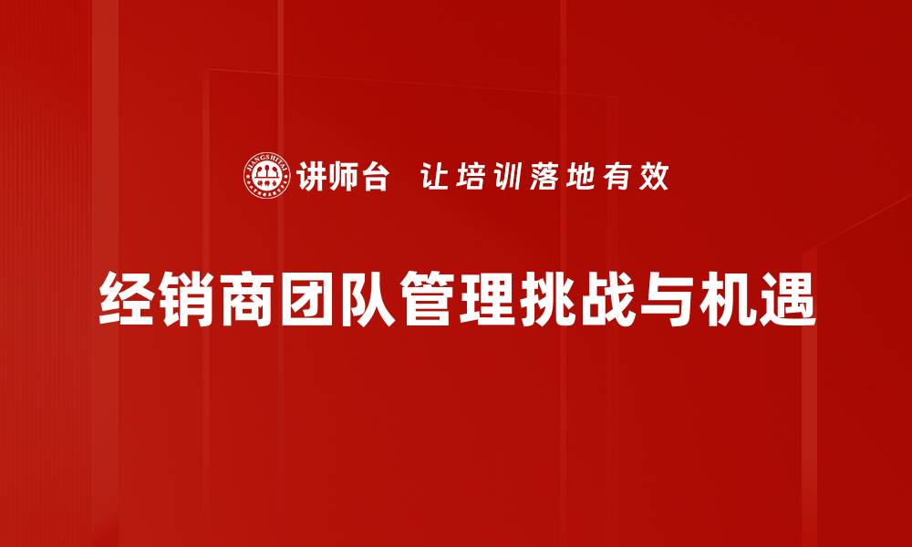 文章提升经销商团队管理效率的关键策略揭秘的缩略图