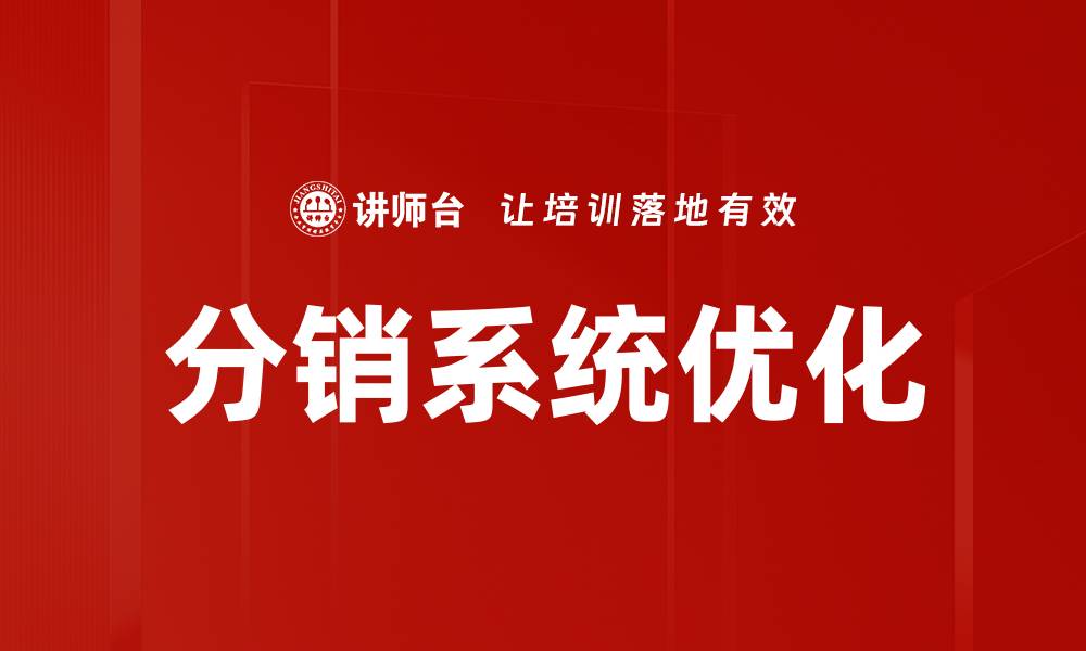 分销系统优化