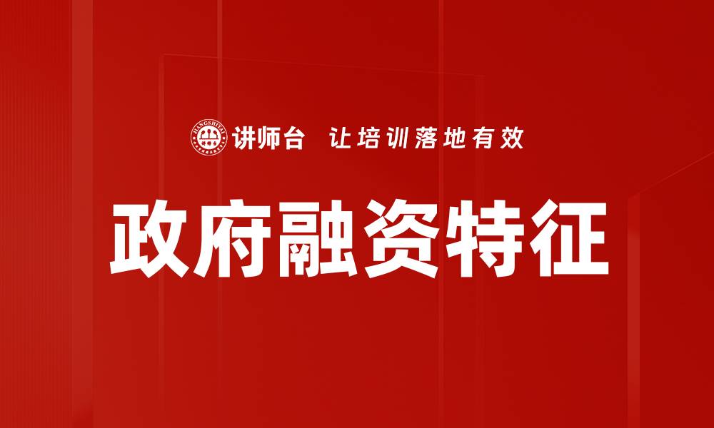 文章政府融资特征分析：提升资金使用效率的关键所在的缩略图