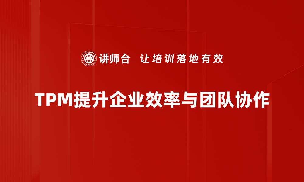 文章成功企业的TPM实施案例分析与经验分享的缩略图