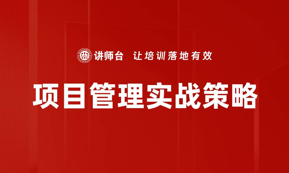 项目管理实战策略