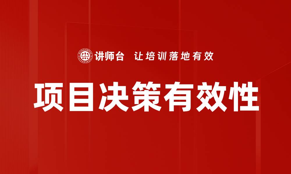 项目决策有效性