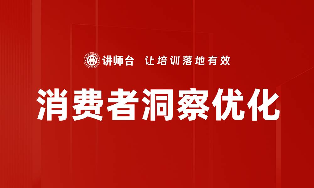 消费者洞察优化
