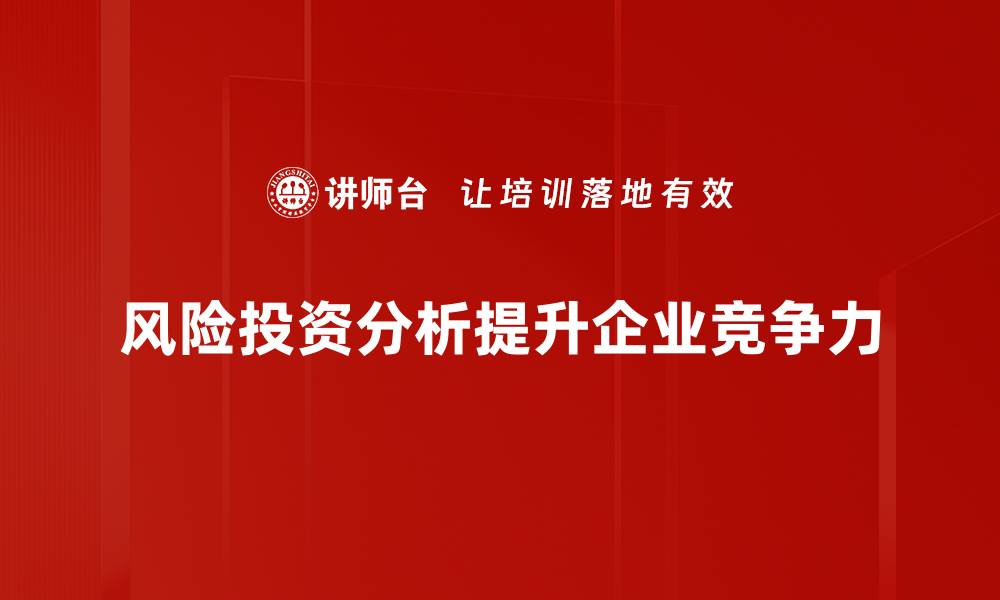 文章深入解析风险投资分析的核心要素与策略的缩略图