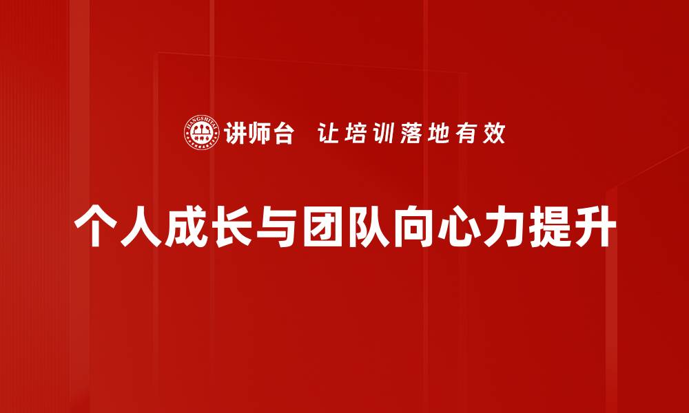个人成长与团队向心力提升
