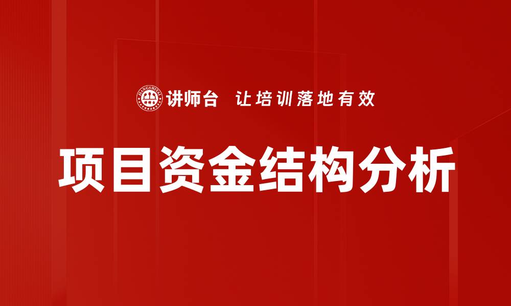 文章优化项目资金结构提升投资效益的关键策略的缩略图