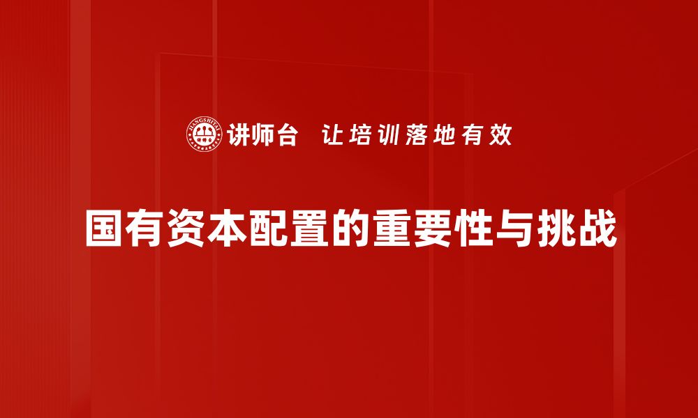 文章优化国有资本配置，推动经济高质量发展新机遇的缩略图